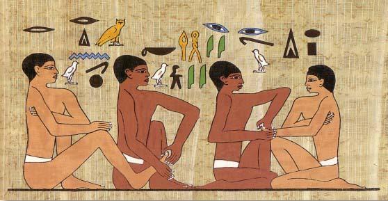 Massagen - Altägyptisches Papyrus